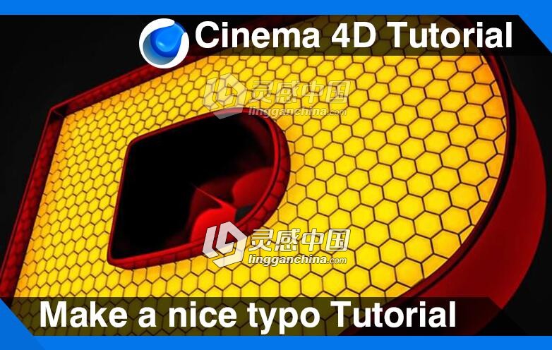 C4D蜘蛛侠纹理文字建模材质渲染视频教程 Spiderman Title Cinema 4D Tutorial  灵感中国网 www.lingganchina.com