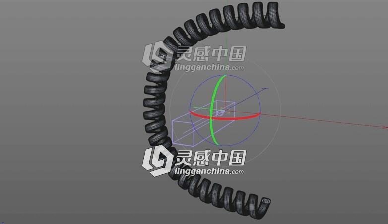 C4D电话弹簧线建模制作视频教程 How to use a railspline Cinema 4D Tutorial  灵感中国网 www.lingganchina.com