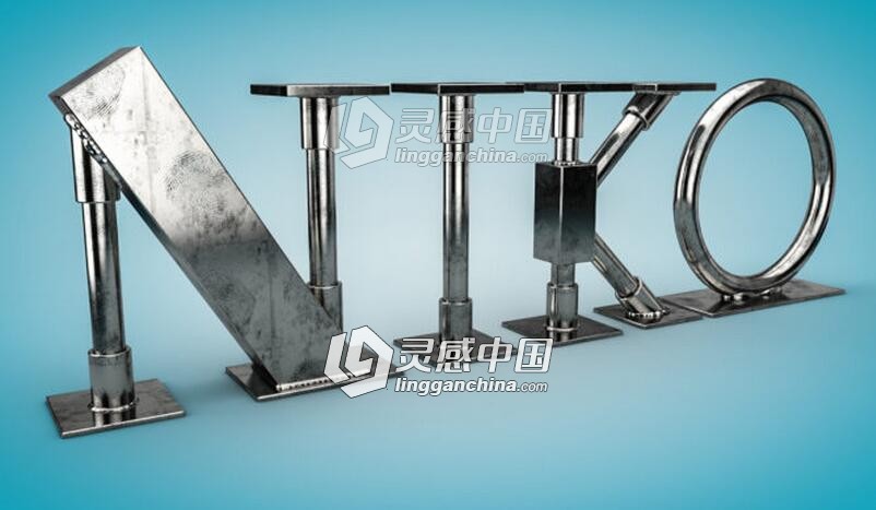 C4D锈迹斑斑的钢铁质感创意文字建模材质渲染视频教程 Dirty Metal Weld C4D Tutorial  灵感中国网 www.lingganchina.com