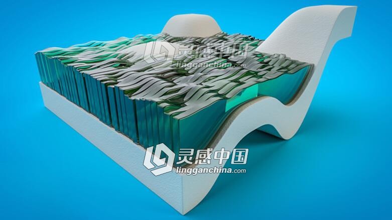 C4D玻璃质感海浪建模材质渲染视频教程 Glass Waves Cinema 4D Tutorial  灵感中国网 www.lingganchina.com