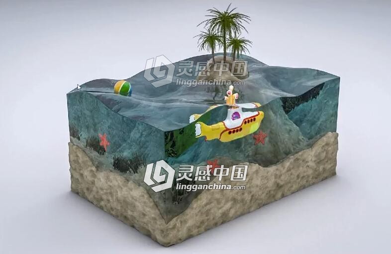 C4D海洋馆建模材质渲染视频教程 Aquarium Tutorial Cinema 4D Tutorial  灵感中国网 www.lingganchina.com