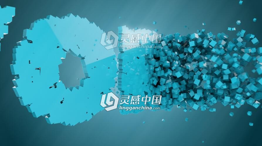 C4D方块变形汇聚成文字Logo动画视频教程 Cubes Into Letters Cinema 4D Tutorial  灵感中国网 www.lingganchina.com