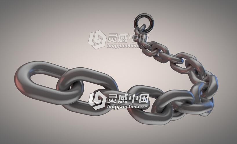 C4D制作一个动态锁链视频教程 Make a Dynamic Chain Cinema 4D Tutorial  灵感中国网 www.lingganchina.com