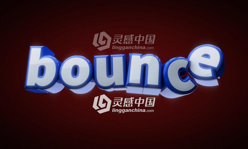 C4D卡通3D文字跳跃动画视频教程 Bouncing Text Cinema 4D Tutorial  灵感中国网 www.lingganchina.com