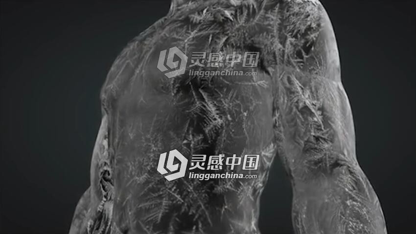 C4D人体凝固结冰特效动画视频教程 Animated Frost Effect Cinema 4D Tutorial  灵感中国网 www.lingganchina.com