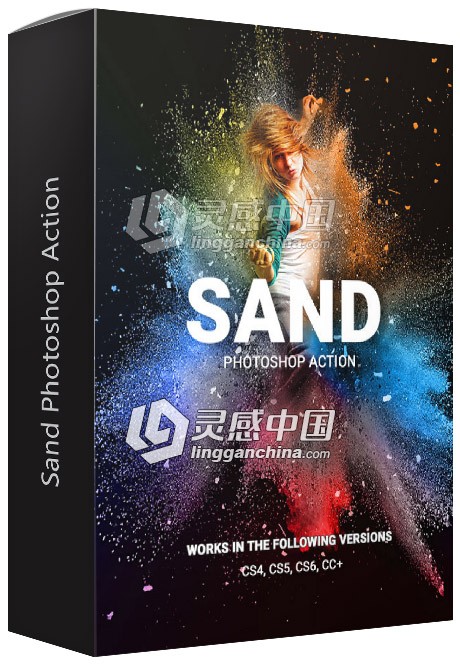 极品粉尘沙粒爆炸PS动作 Sand Photoshop Action 附视频教程  灵感中国网 www.lingganchina.com