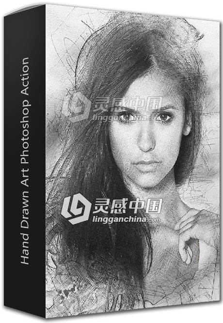 手绘艺术动作 Hand Drawn Art Photoshop Action 附视频教程  灵感中国网 www.lingganchina.com