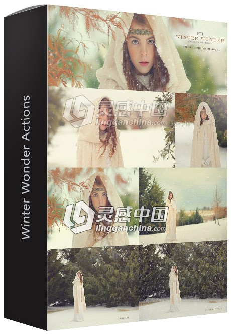 冬日雪花PS特效动作 Winter Wonder Actions  灵感中国网 www.lingganchina.com