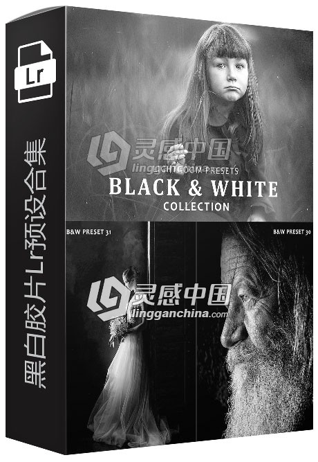 黑白胶片Lightroom预设合集 B &amp; W Collection Lightroom Presets  灵感中国网 www.lingganchina.com