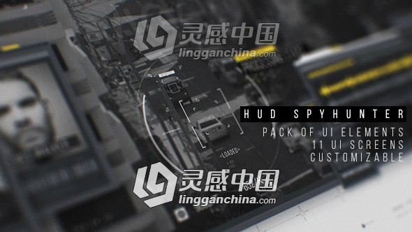 高科技科幻用户界面超级间谍HUD信息图UI动画AE模板  灵感中国网 www.lingganchina.com