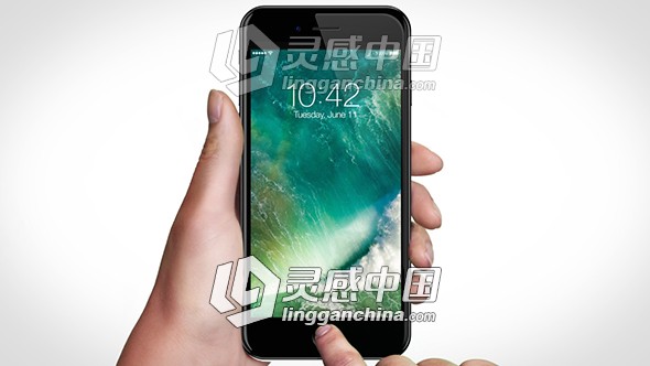 iPhone 6S手机屏幕APP应用手势动画介绍幻灯片AE模板  灵感中国网 www.lingganchina.com