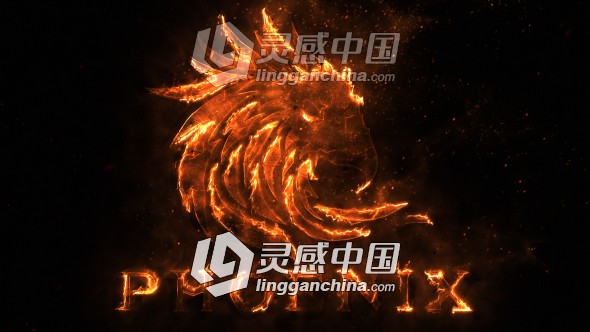 超炫史诗火焰粒子燃烧标志展示Logo演绎AE模板  灵感中国网 www.lingganchina.com