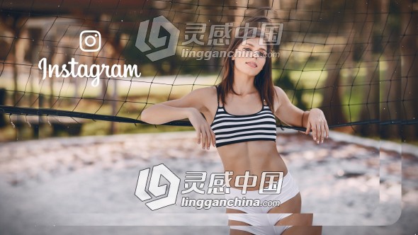 清新夏日创意网络社交照片展示幻灯片相册动画AE模板  灵感中国网 www.lingganchina.com