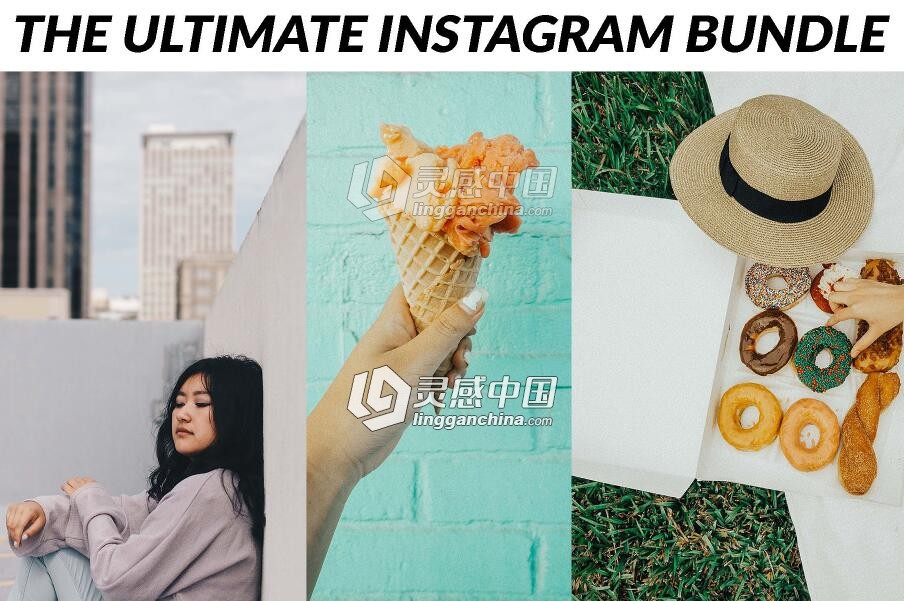 Instagram明亮风格肖像美食摄影后期Lightroom预设 The Instagram LR Preset Bundle  灵感中国网 www.lingganchina.com