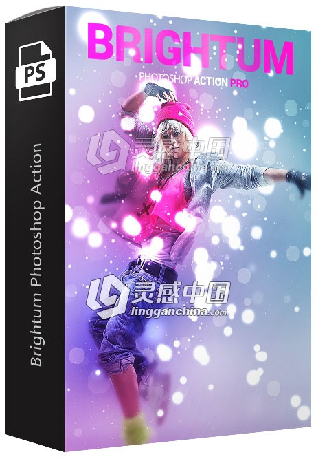 散景光斑特效英文版PS动作 Brightum Photoshop Action  灵感中国网 www.lingganchina.com