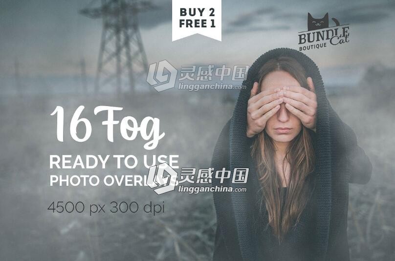 16组高清神秘的烟雾叠加合成前景素材 16 Fog Photo Overlays  灵感中国网 www.lingganchina.com