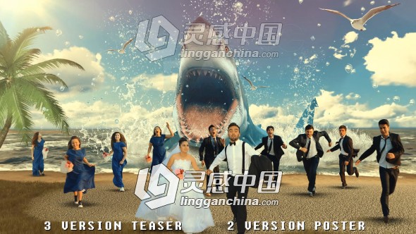 创意浪漫回忆的故事婚礼片头宣传片AE模板 Wedding Day Fantasy Poster Teaser Maker  灵感中国网 www.lingganchina.com