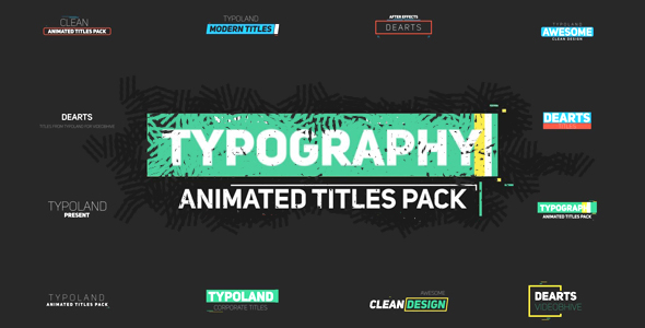 75个动态字幕标题AE模板 videohive 75 Typography 21103442  灵感中国网 www.lingganchina.com