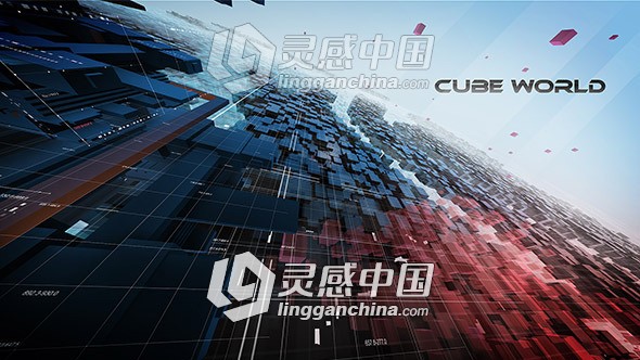 魔方风格视频展示效果AE模板 videohive CubeWorld 9614533  灵感中国网 www.lingganchina.com