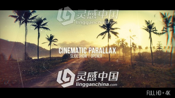 电影视差视频展示效果AE模板 Videohive Cinematic Parallax Slideshow  灵感中国网 www.lingganchina.com