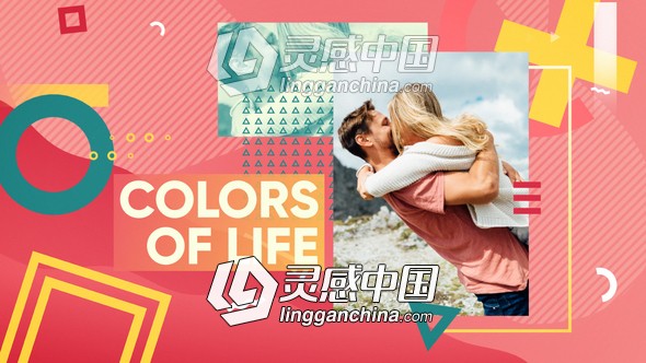 时尚活力多彩动态栏目包装幻灯片AE模板 Colorful Opener  灵感中国网 www.lingganchina.com