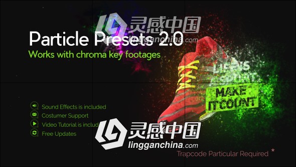 粒子沙化飞散汇聚消融特效预设AE模板 Videohive Particle Presets  灵感中国网 www.lingganchina.com