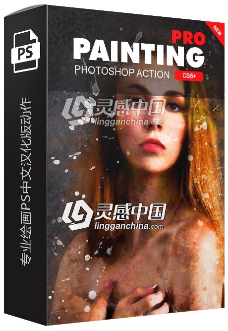 专业绘画PS中文汉化版动作 Pro Painting Photoshop Action  灵感中国网 www.lingganchina.com