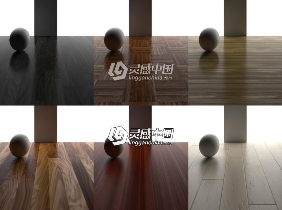 Thea Render渲染器木地板纹理材质合集包Thea Render Material Pack Vol.2  灵感中国网 www.lingganchina.com