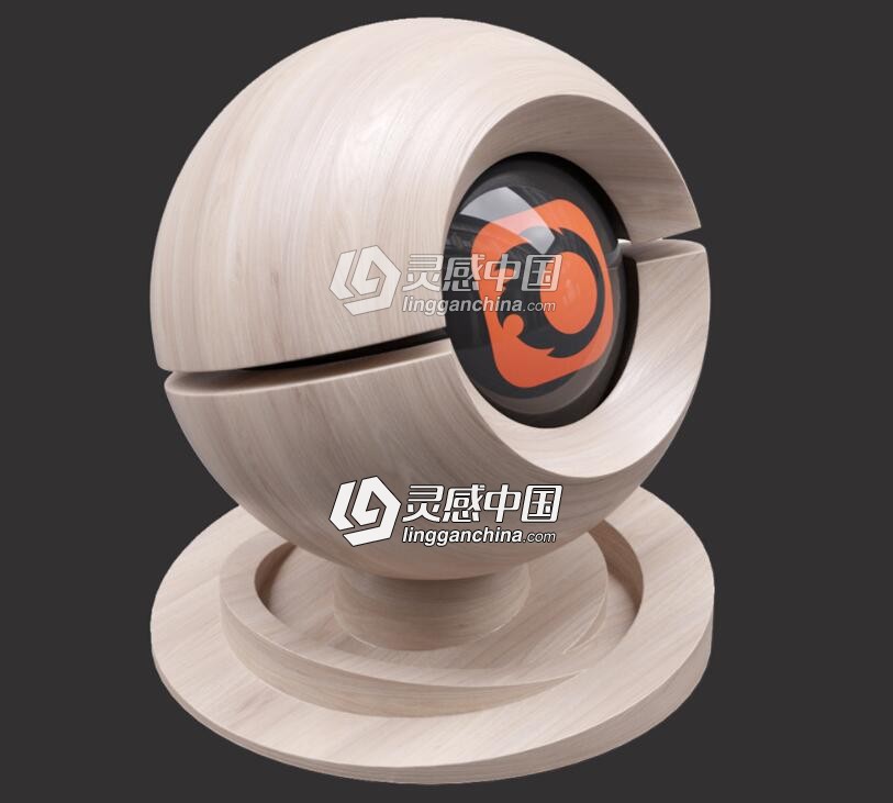 C4D CORONA木纹材质 榆木材质 corona wood elm  灵感中国网 www.lingganchina.com