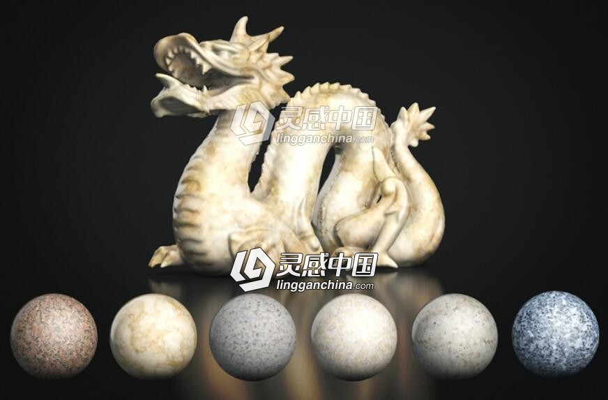 6组C4D大理石材质 Cinema 4D Marble Textures 02  灵感中国网 www.lingganchina.com