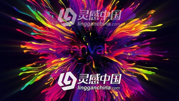 炫彩粒子生长扩散LOGO标题展示片头AE模板 Videohive Colors Of Trails Logo Reveal  灵感中国网 www.lingganchina.com