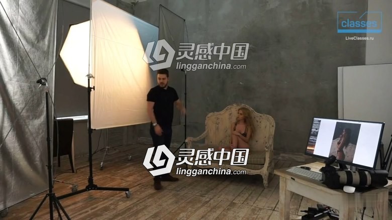 摄影师Alexander Talyuk棚拍工作室模拟自然光人体私房摄影课程视频教程  灵感中国网 www.lingganchina.com