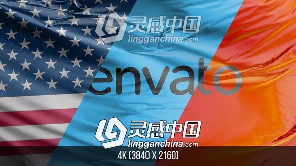 世界各国三维旗帜国旗飘动制作工具包AE模板 Videohive Custom Flags 3  灵感中国网 www.lingganchina.com