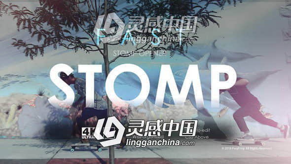 快节奏闪现图文快闪展示AE模板 Videohive Fast Stomp Opener  灵感中国网 www.lingganchina.com