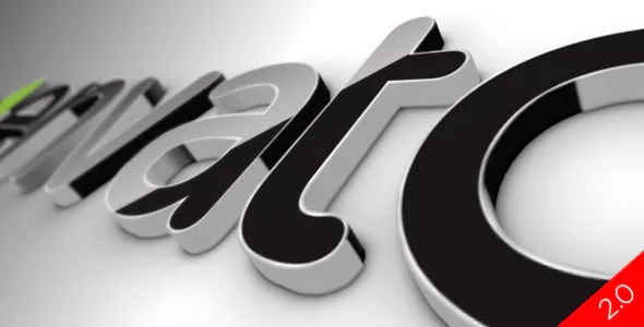 三维立体黑色光泽LOGO标志片头AE模板 Videohive Black Classic 3D Logo  灵感中国网 www.lingganchina.com