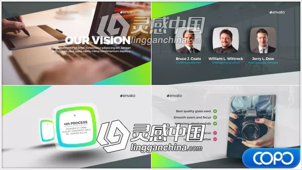 现代清新公司企业发展历程业务简介栏目包装AE模板 Videohive Corporate Presentation  灵感中国网 www.lingganchina.com