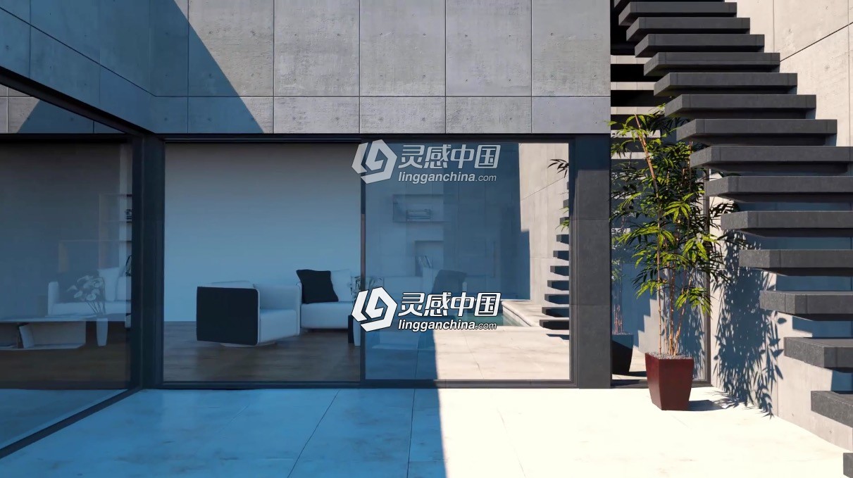 C4D Octane建筑景观照明渲染教程 Octane- Lighting An Architectural Scene  灵感中国网 www.lingganchina.com