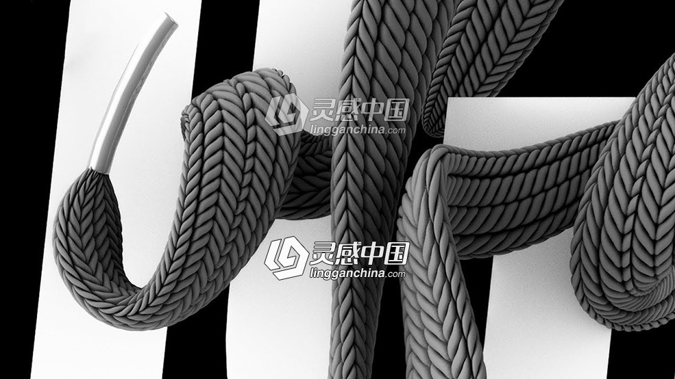 C4D鞋带建模渲染教程 SHOELACE DISPLACEMENT MAP CINEMA 4D TUTORIAL  灵感中国网 www.lingganchina.com