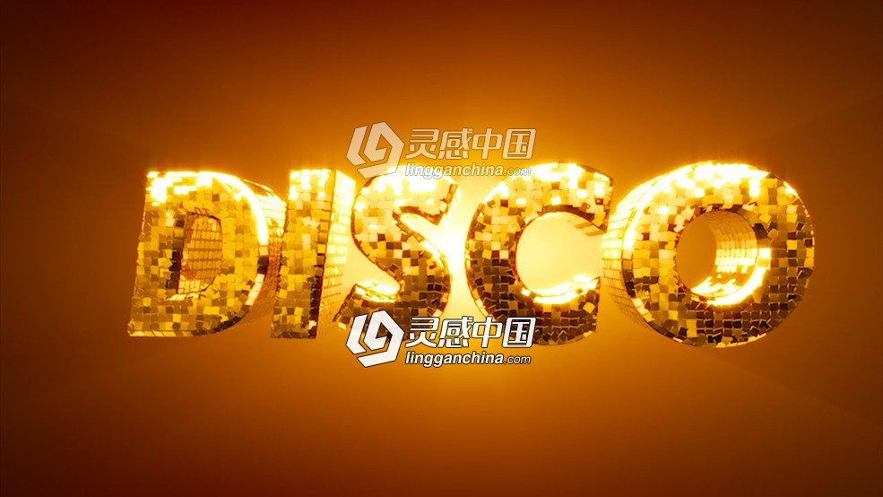 在C4D中制作迪斯科闪亮的文字教程Cinema 4D Tutorial - How to Make Disco Ball Type  灵感中国网 www.lingganchina.com