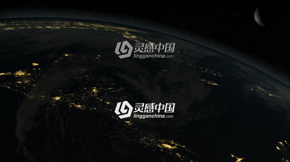 C4D预设 4K超清太空地球夜景预设 4K EARTH NIGHT TOOL KIT  灵感中国网 www.lingganchina.com