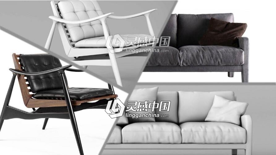 C4D高精度沙发建模教程 Cinema 4D – High Quality Furniture Modeling  灵感中国网 www.lingganchina.com