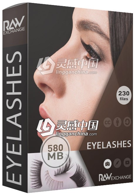 高清人像后期精修睫毛230张 RAWExchange - Eyelashes  灵感中国网 www.lingganchina.com