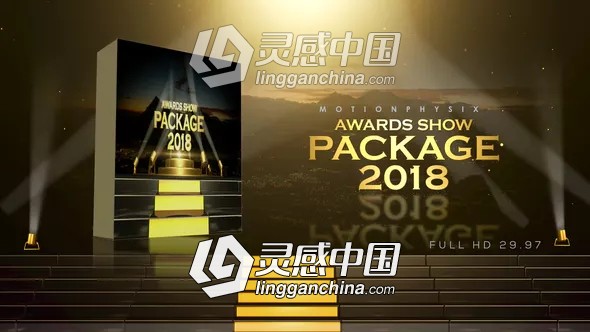 荣耀舞台公司企业年会颁奖典礼影视片头栏目包装开场AE模板  灵感中国网 www.lingganchina.com