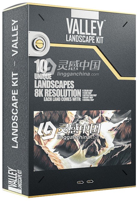 山谷地形贴图素材 TFMStyle – Landscape Kit – Valley  灵感中国网 www.lingganchina.com