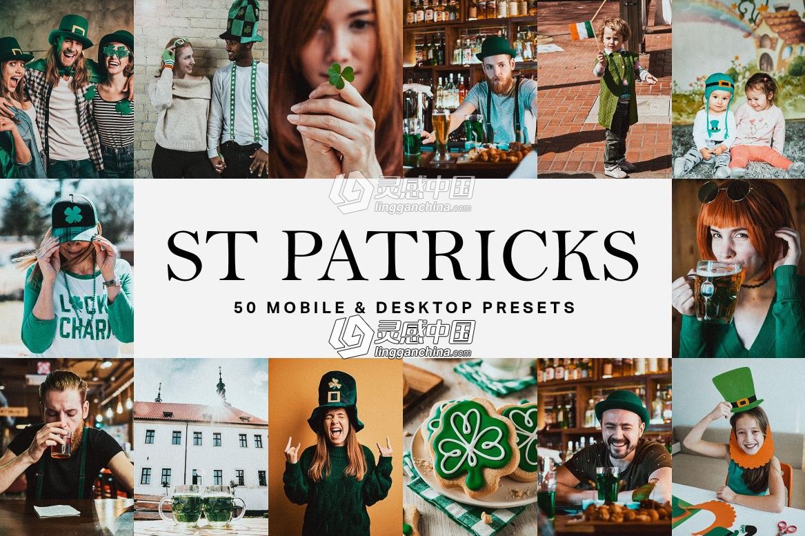 抹茶绿电影胶片LR预设+LUT预设 St Patricks Day Lightroom Presets LUTs  灵感中国网 www.lingganchina.com