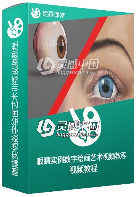 眼睛实例数字绘画艺术训练视频教程  灵感中国网 www.lingganchina.com