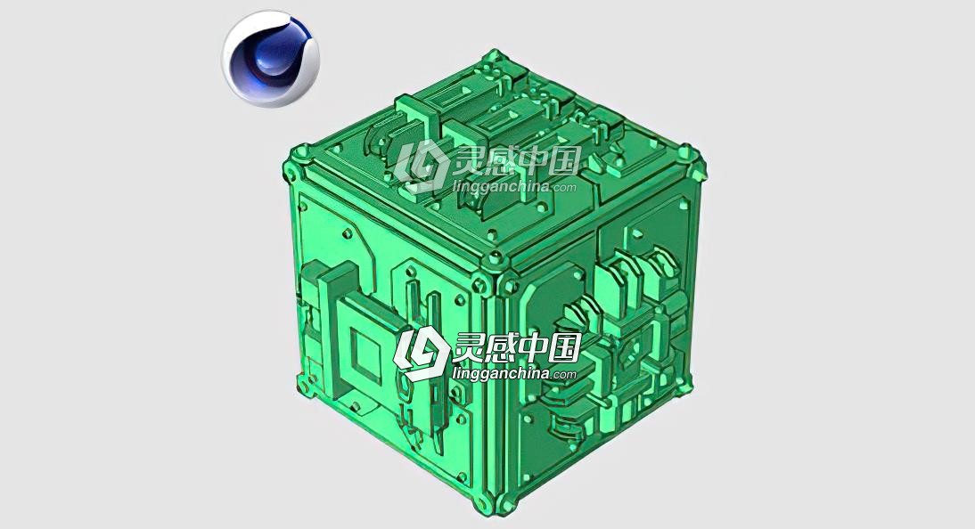 物体表面生成多边形城市建筑预设C4D插件 Poly Greeble 1.01  灵感中国网 www.lingganchina.com