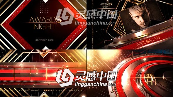 晚会活动颁奖典礼包装介绍开场片头AE模板  灵感中国网 www.lingganchina.com