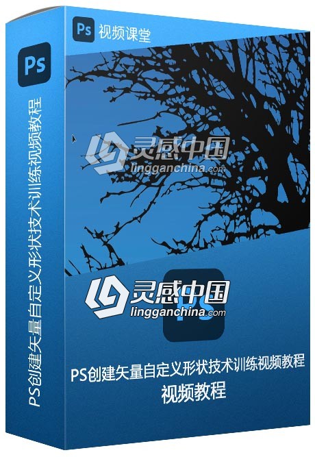 PS创建矢量自定义形状技术训练视频教程  灵感中国网 www.lingganchina.com