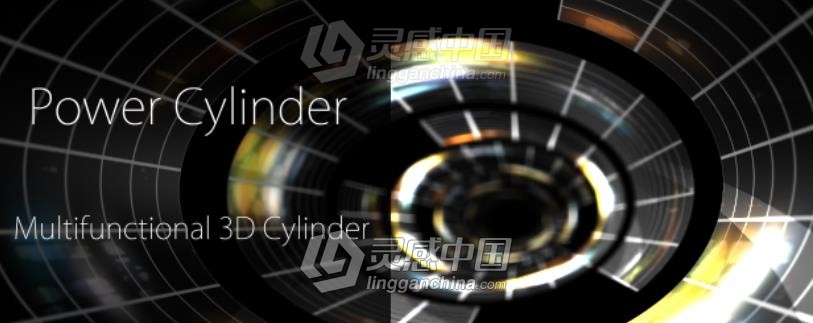 带能量光效控制的图像3D弯曲圆柱AE插件 Power Cylinder v1.1.3 Mac/Win破解版 附使用教程  灵感中国网 www.lingganchina.com